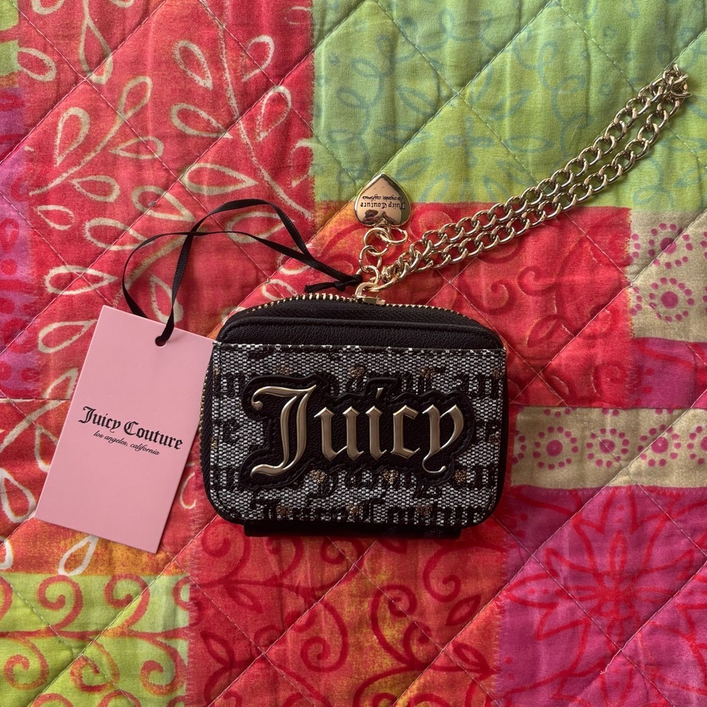 Juicy Couture Black and Gold Mini Wallet